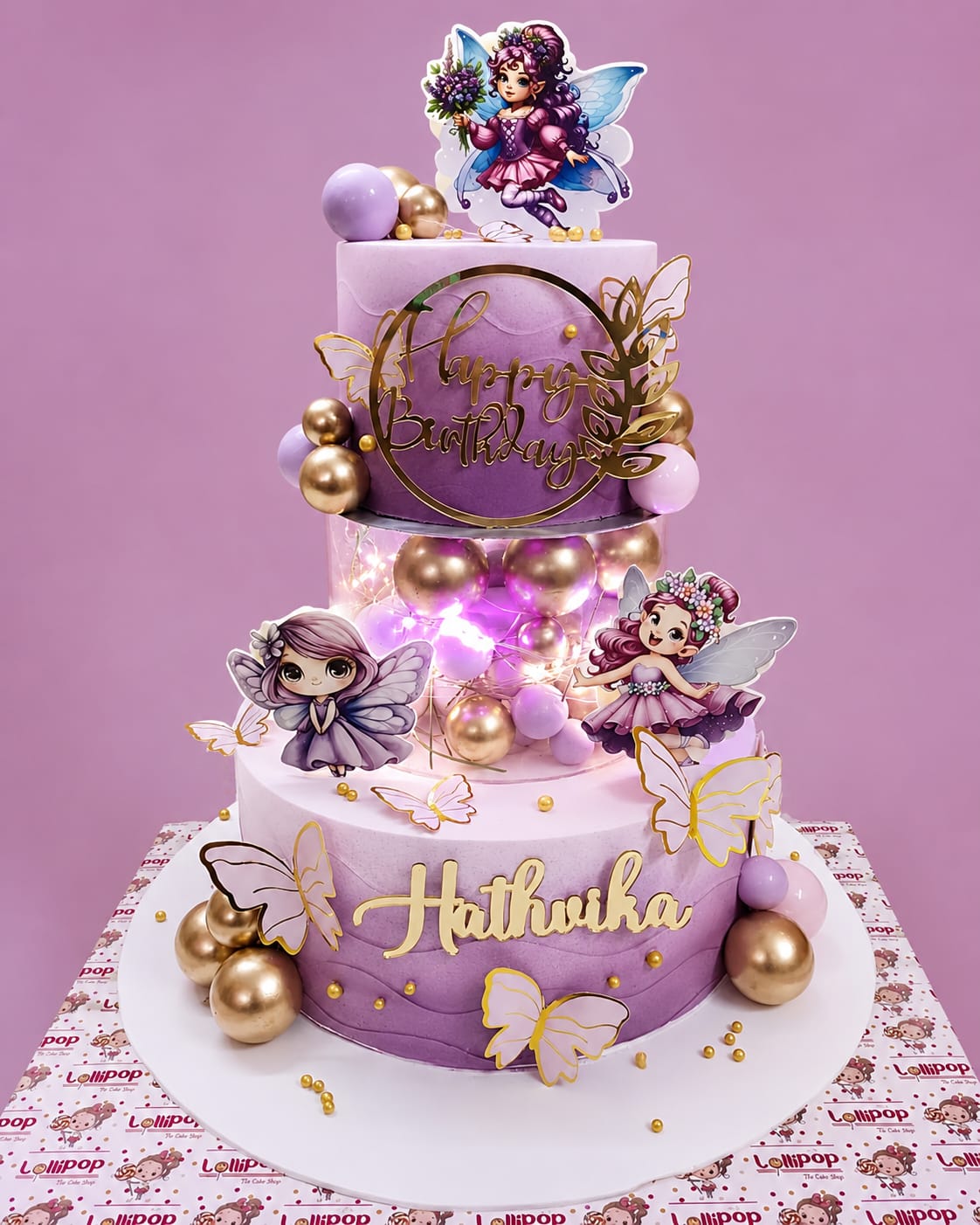 Enchanted Butterfly LED Floating Tier Cake